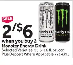 Stop&Shop Monster Energy Drink offer