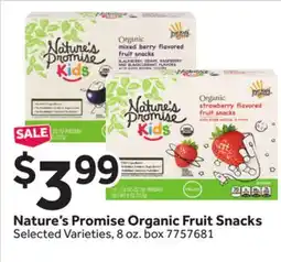 Stop&Shop Nature's Promise Organic Fruit Snacks offer