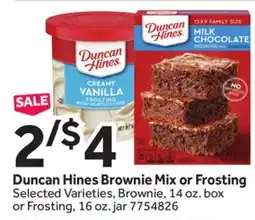 Stop&Shop Duncan Hines Brownie Mix or Frosting offer