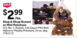 Stop&Shop Stop & Shop Russet or Mini Potatoes offer