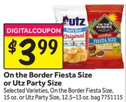 Stop&Shop On the Border Fiesta Size or Utz Party Size offer