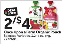 Stop&Shop Once Upon a Farm Organic Pouch offer
