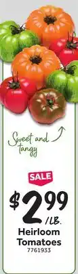 Stop&Shop Heirloom Tomatoes offer
