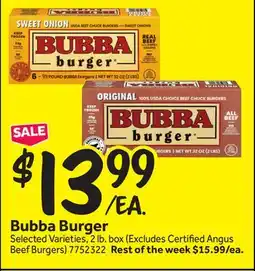 Stop&Shop Bubba Burger offer