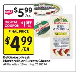 Stop&Shop BelGioioso Fresh Mozzarella or Burrata Cheese offer