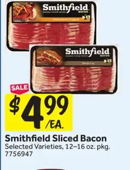 Stop&Shop Smithfield Sliced Bacon offer