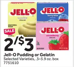 Stop&Shop Jell-O Pudding or Gelatin offer
