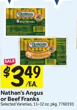 Stop&Shop Nathan's Angus or Beef Franks offer