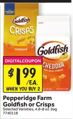 Stop&Shop Pepperidge Farm Goldfish or Crisps offer