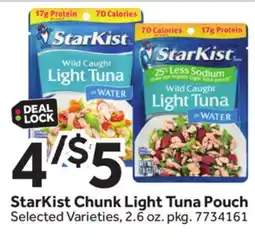 Stop&Shop StarKist Chunk Light Tuna Pouch offer