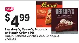 Stop&Shop Hershey's, Reese's, Mounds or Heath Crème Pie offer