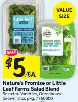 Stop&Shop Nature's Promise or Little Leaf Farms Salad Blend offer