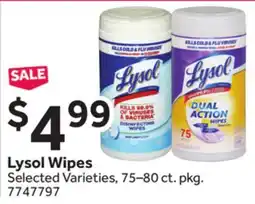 Stop&Shop Lysol Wipes offer