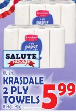 Bravo Supermarkets KRASDALE 2 PLY TOWELS offer