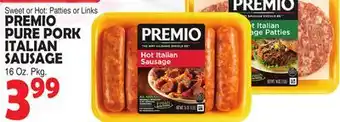 Bravo Supermarkets PREMIO PURE PORK ITALIAN SAUSAGE offer