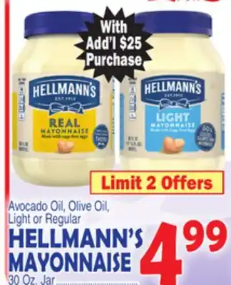 Bravo Supermarkets HELLMANN'S MAYONNAISE offer