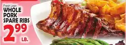 Bravo Supermarkets WHOLE PORK SPARE RIBS offer