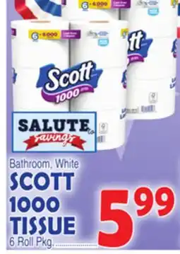 Bravo Supermarkets SCOTT 1000 TISSUE offer