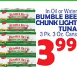 Bravo Supermarkets BUMBLE BEE CHUNK LIGHT TUNA offer