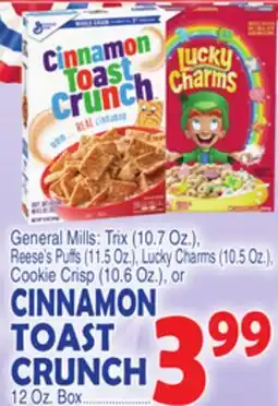 Bravo Supermarkets CINNAMON TOAST CRUNCH 12 Oz. Box offer