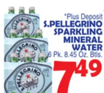Bravo Supermarkets S.PELLEGRINO SPARKLING MINERAL WATER offer