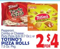 Bravo Supermarkets TOTINO'S PIZZA ROLLS, 7.5 Oz. Pkg offer