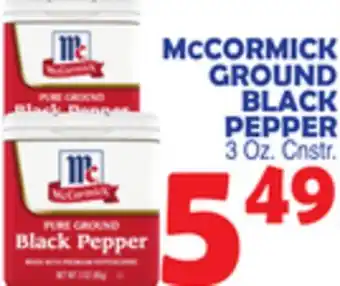 Bravo Supermarkets McCORMICK GROUND BLACK PEPPER offer