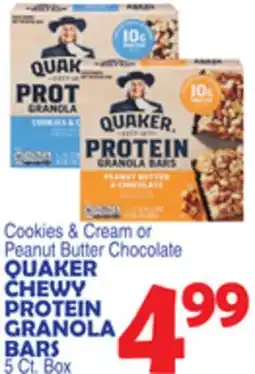 Bravo Supermarkets QUAKER CHERRY PROTEIN GRANOLA BARS offer