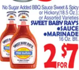Bravo Supermarkets SWEET BABY RAY'S SAUCE MARINADE offer