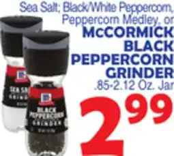 Bravo Supermarkets McCORMICK BLACK PEPPERCORN GRINDER offer