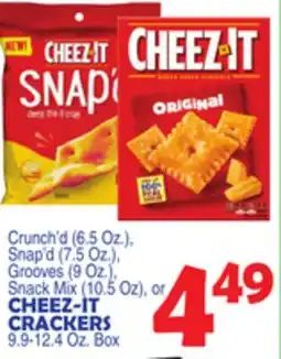 Bravo Supermarkets CHEEZ-IT CRACKERS, 9.9-12.4 Oz. Box offer