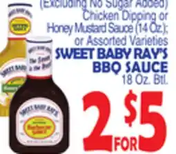 Bravo Supermarkets SWEET BABY RAY'S BBQ SAUCE offer