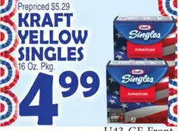 Bravo Supermarkets KRAFT YELLOW SINGLES offer