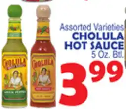 Bravo Supermarkets CHOLULA HOT SAUCE offer
