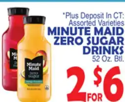 Bravo Supermarkets MINUTE MAID ZERO SUGAR DRINKS offer