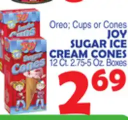 Bravo Supermarkets JOY SUGAR ICE CREAM CONES offer