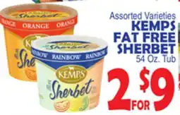 Bravo Supermarkets KEMPS FAT FREE SHERBET offer
