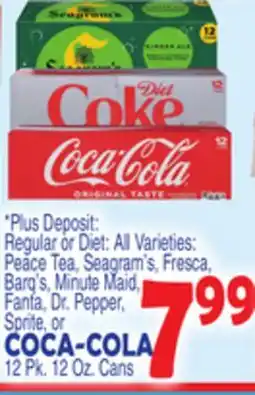Bravo Supermarkets COCA-COLA 12 Pk. 12 Oz. Cans offer