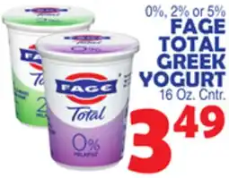 Bravo Supermarkets FAGE TOTAL GREEK YOGURT offer