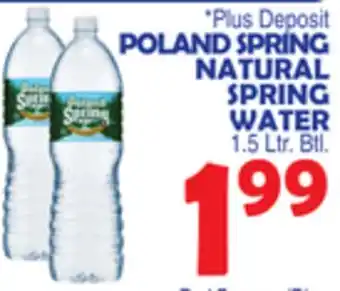 Bravo Supermarkets POLAND SPRING NATURAL SPRING WATER offer