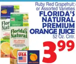 Bravo Supermarkets FLORIDA'S NATURAL PREMIUM ORANGE JUICE offer