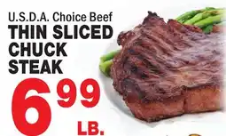 Bravo Supermarkets THIN SLICED CHUCK STEAK offer