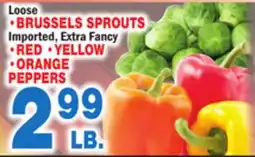 Bravo Supermarkets BRUSSELS SPROUTS, RED YELLOW ORANGE PEPPERS offer