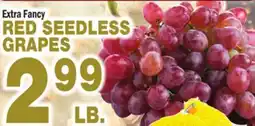 Bravo Supermarkets RED SEEDLESS GRAPES offer