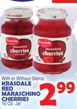 Bravo Supermarkets KRASDALE RED MARASCHINO CHERRIES offer