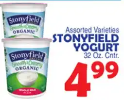 Bravo Supermarkets STONYFIELD YOGURT offer