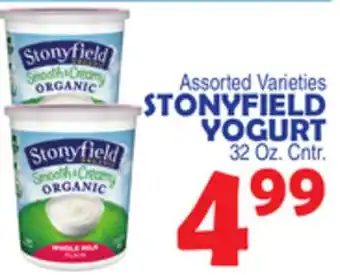 Bravo Supermarkets STONYFIELD YOGURT offer