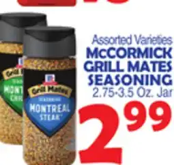 Bravo Supermarkets MCCORMICK GRILL MATES SEASONING offer