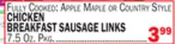 Bravo Supermarkets CHICKEN BREAKFAST SAUSAGE LINKS offer