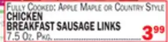 Bravo Supermarkets CHICKEN BREAKFAST SAUSAGE LINKS offer